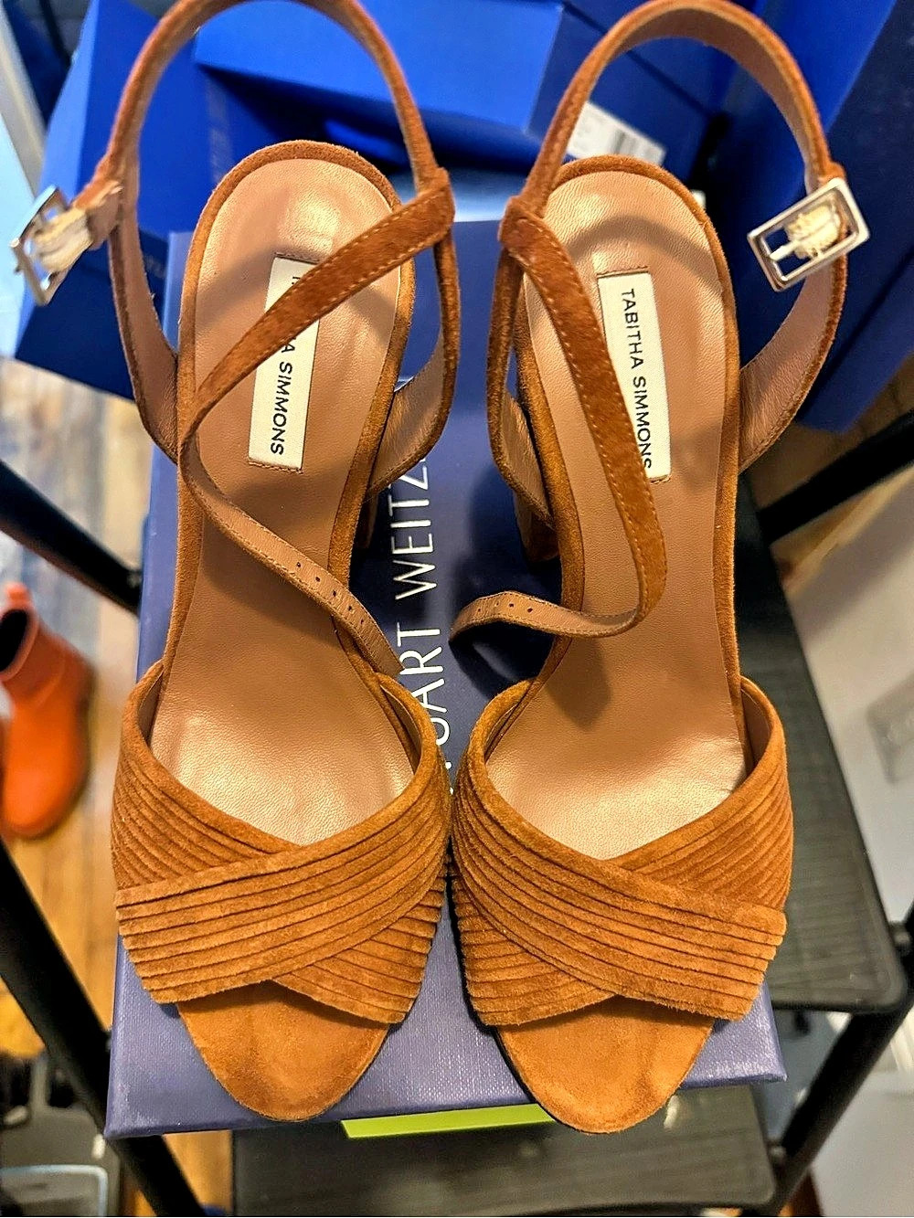 Tabitha Simmons Brown Pleated Heels
